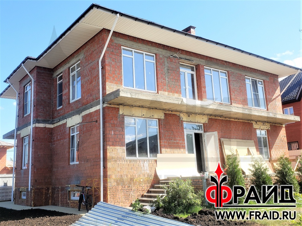 Дом из поризованной керамики. Термопанели Фрайд Премиум с клинкерной плиткой Cerrad Retro Brick Salt и Retro Brick Pepper